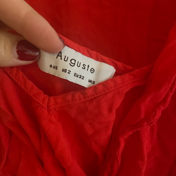 Auguste the label red wrap dress - Picture 5 of 6